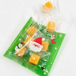 크리스마스 선물 포장 구디백 칼라OPP 산타(그린)