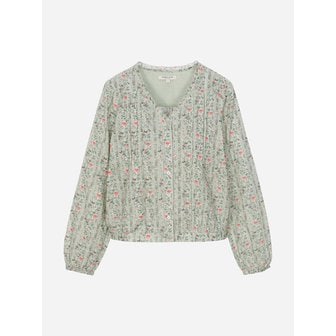 써스데이아일랜드 [KiiiKiii PICK] 플라워 패턴 브이넥 블라우스_T262MBL154W