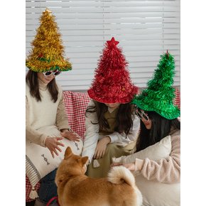 크리스마스 트리 파티 모자 특이한 쓸데없는 선물 3종