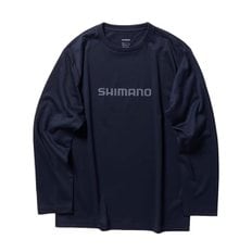 시마노 SHIMANO 드라이 로고 T LS SH-022W 퓨어네이비-2XL