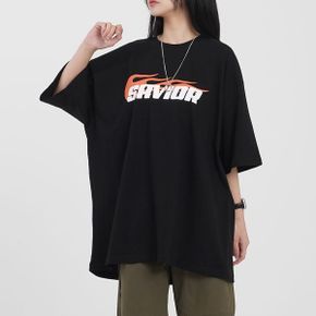여성 빅사이즈 캐쥬얼 여름 커플 오버핏 레터링 캐릭터 박스 롱 반팔 티셔츠 세.._P393900478