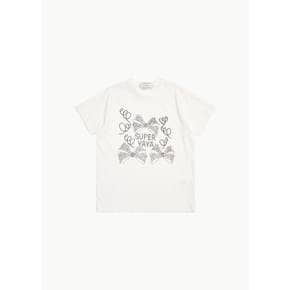 슈퍼야야 26SS Bonne Fete T-Shirt, White