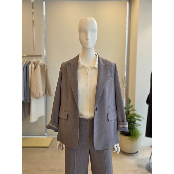 [여주점] [더 아이잗] 여성 울 포켓 장식 싱글 원버튼 재킷 (IS3A0JK042)