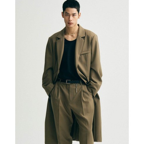 노이어 버진 울 테일러드 싱글 롱 코트 N24SCT01 KKST콜라보 (2color)