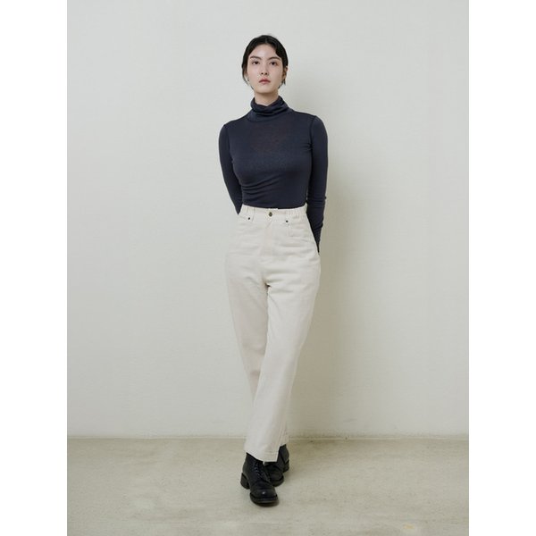 TAPERED CABRA PANTS ivory