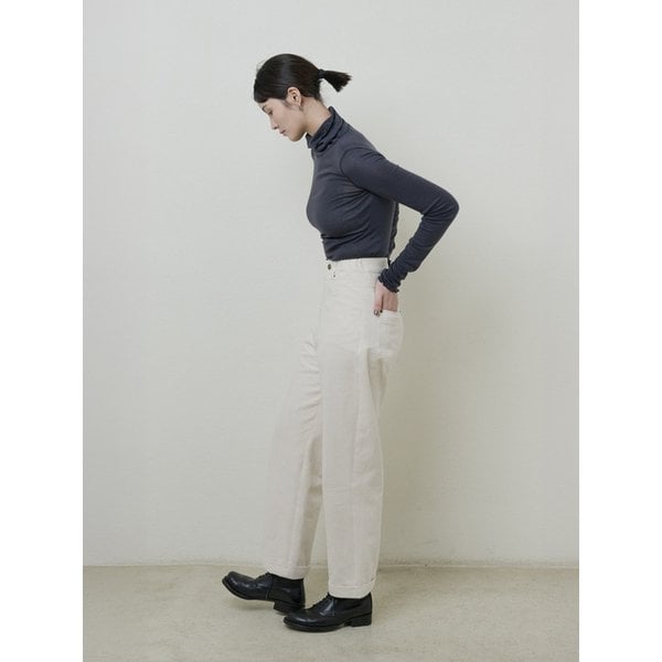 TAPERED CABRA PANTS ivory