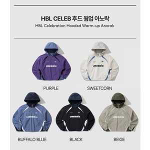 엄브로 남녀공용 HBL CELEB 후드 웜업 아노락 UP123CWT22