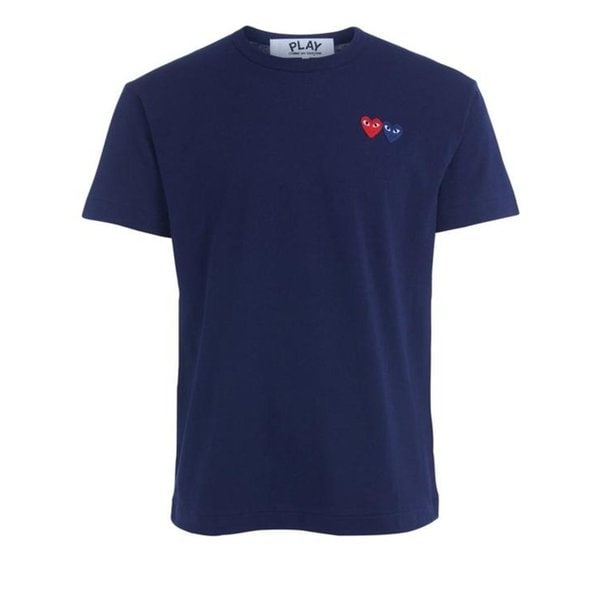 26SS 꼼데가르송 반팔 티셔츠 AX T226 051 2 AZ T226 051 2 NAVY DOM