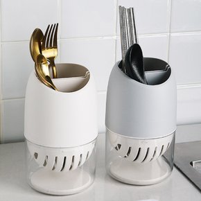 물빠짐 디자인으로 위생적인 규조토 수저통 수저 보관함