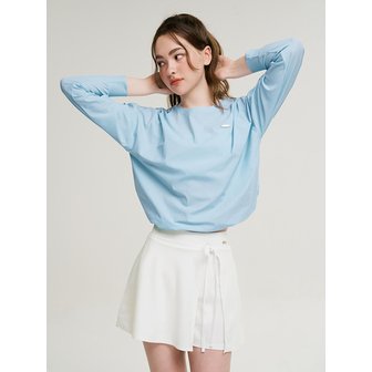 레이지비 [SET] 에어파스텔 스트링 여성 롱 슬리브 + 랩스커트 스카이블루