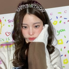 큐빅 해피벌스데이 머리띠 생일머리띠 이벤트