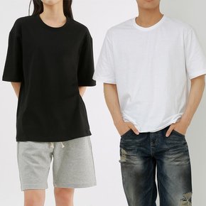 베이직 무지 릴렉스핏 남여공용 반팔 20수 4컬러