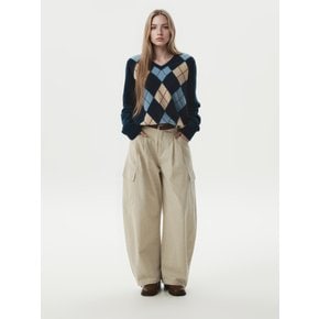 V-neck Argyle Pullover WHKAG4823F
