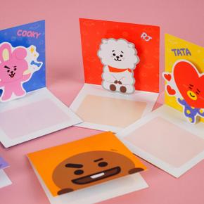 아트박스/금홍팬시 BT21 팝업카드 편지 엽서 방탄굿즈