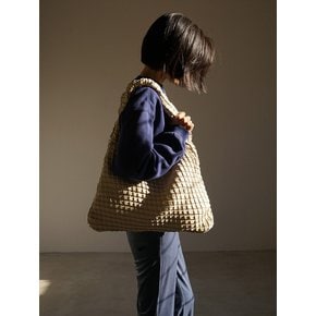 Textured Hobo Bag Vanilla