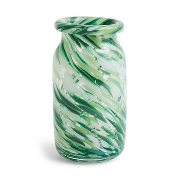 HAY 헤이 HAY  Splash Vase Roll Neck Small Green swirl 스플래쉬 베이스 롤 넥 스몰(8-9월 입고)