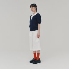 Layered Polo Sweater_NAVY