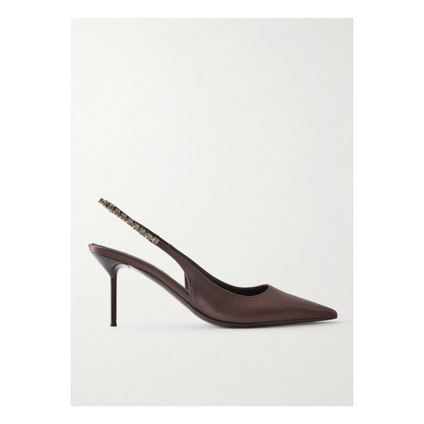 리디아 크리스탈 장식 새틴 슬링백 펌프스 46376663162896828