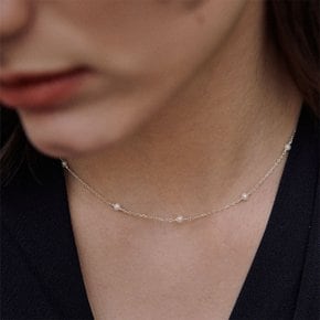 [925 silver] Un.silver.179 / fleur pearl necklace (11131)