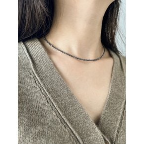 Deep Grey Point Necklace