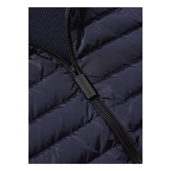 하이브릿지 슬림핏 퀼팅 다운 셸 메리노 울 재킷 블루 1647597336279205