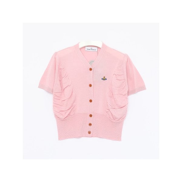 26SS ORB 파멜라 울 실크 반팔 여성 가디건 1803007E Y001A G401