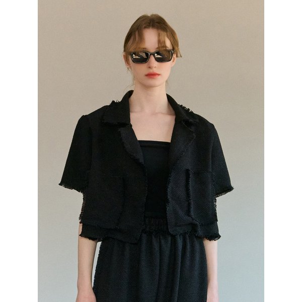 SUMMER TWEED JARKET BLACK