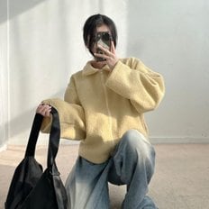 여자 FW 2WAY 외투 덤블 카라 양털 집업