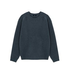 Basic Cashlike Round Knit - Blue