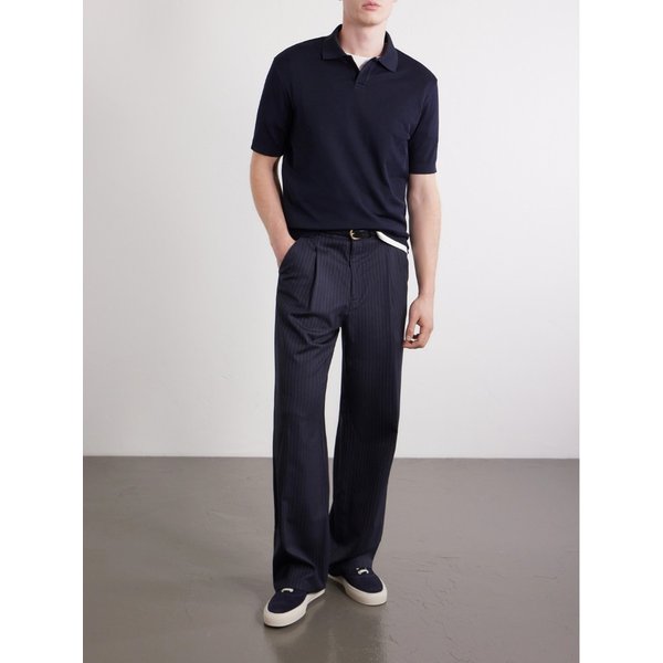 피에르 허니콤 니트 코튼 피케 폴로 셔츠 46376663163008980