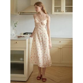 SR_Soft flower v neck long dress