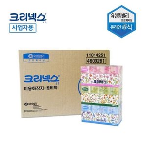 크리넥스 각 티슈 휴지 화장지 미용 250매x3개x6팩