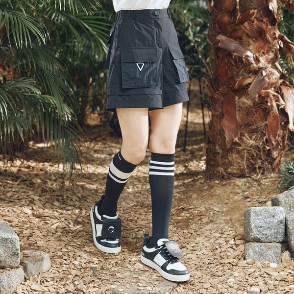 [부산점] 경량 실키터치 립스탑포켓 여성 반바지 블랙_CHD2WHP0683BK