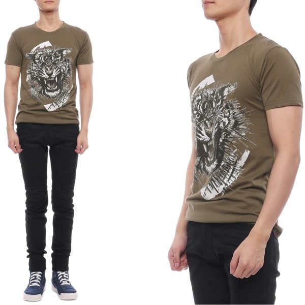 [부산점] 남성 타이거 프린트 반팔티셔츠 (S6HJ601I605 161)
