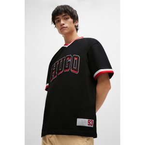 휴고 [30프로 할인][SU24] 릴렉스핏 반팔 져지 티셔츠 블랙(50510173001)