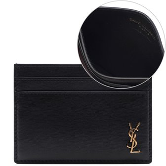 생로랑 [부산점] 25FW 남성 모노그램 금장로고 카드지갑 (607603 02G0W 1000 25F)