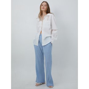 onion pleats flare pants (sky blue)