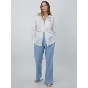 onion pleats flare pants (sky blue)