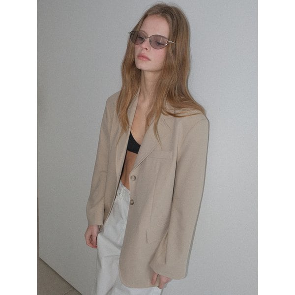 오드 클래식 버튼 자켓 (Khaki Begie)