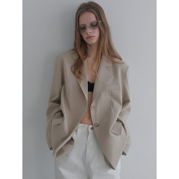 오드 클래식 버튼 자켓 (Khaki Begie)