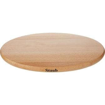  영국 스타우브 후라이팬 STAUB Oval Magnetic Trivet Wood 브라운 29 cm x 20 1682368