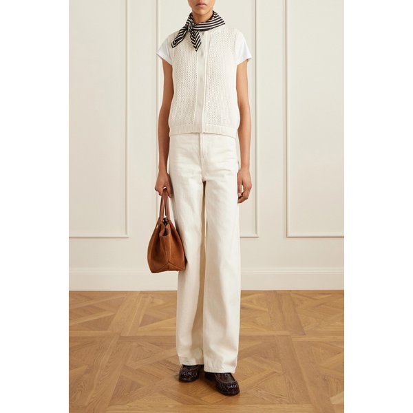 오픈 니트 실크 블렌드 탑 46376663162954388