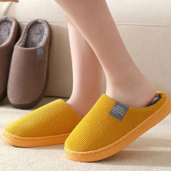 [옷자락] 남자 여자 양모 내피 겨울 방한 골덴 데일리 실내화