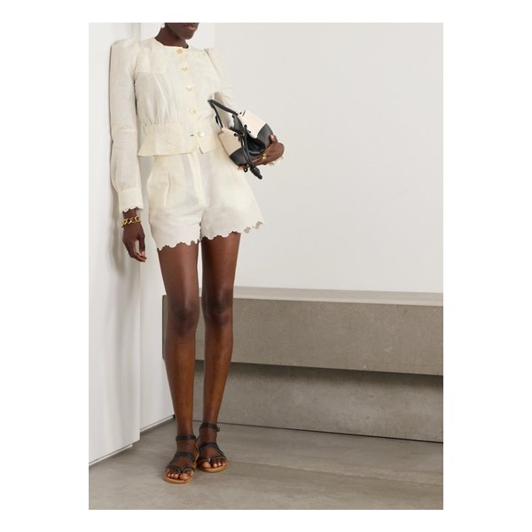 티에리 콜슨 아라벨라 스캘럽 코튼 리넨 혼방 재킷 오프 화이트 1647597344617694