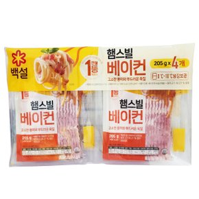 백설 햄스빌 베이컨 205g x 4개입