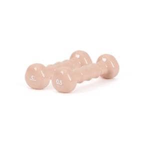 PVC 삼각아령 0.5kg 코랄핑크 홈트레이닝 필라테스