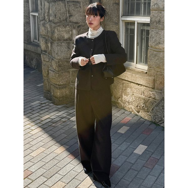 [세트] 피치 베이직 자켓 + 피치 베이직 슬랙스 차콜 amr2210