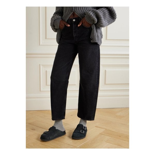 222 웨스트 버클 스웨이드 클로그 블랙 46376663162939133