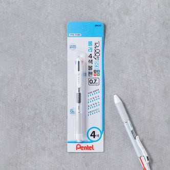  [펜탈] 롤리 4색 멀티 볼펜 1입 (0.7mm)