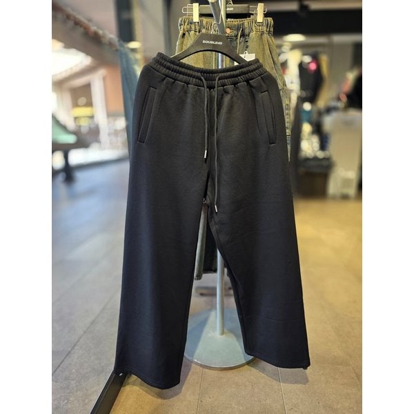 [시흥점] 융기모 무지 세미와이드 스트링 팬츠(남여공용) /JGZZ80B49BK